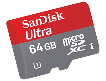 52% off SanDisk Pixtor Ultra 64GB microSDHC Class 10 Memory Card