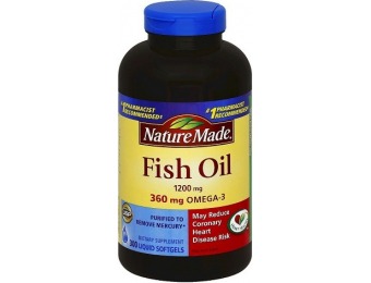 55% off Nature Made Fish Oil 1200mg + 360mg Omega-3 Softgels