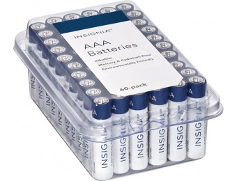 63% off Insignia AAA Alkaline Batteries (60-pack)
