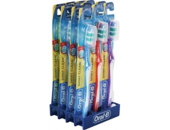 85% off Oral B Shiny Clean Soft Toothbrushes, 12 Pack