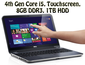 $369 off Dell Inspiron 15R Touch Laptop, (4thGeni5,8GB,1TB)