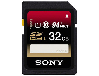 69% off Sony 32GB SDHC Class 10 UHS-1 Memory Card, SF32UX/TQN