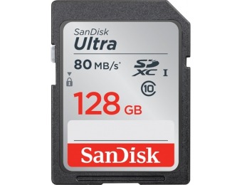 73% off SanDisk Ultra 128GB SDXC Flash Memory Card