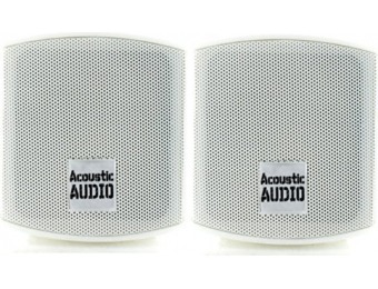 75% off Acoustic Audio AA321W Surround Speakers, White, Set of 2