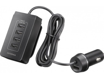 33% off Insignia 5-port Vehicle USB Charger - Black