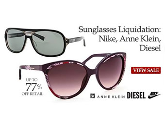 Up to 77% off Designer Sunglasses, Diesel, Anne Klein, Nike