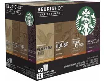 45% off Keurig Starbucks Variety Pack K-cups (40-pack)