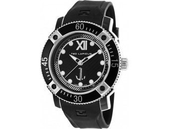96% off Ted Lapidus Men's Black Rubber Two-Tone Watch