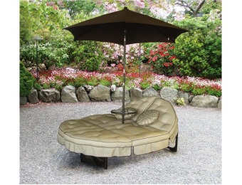 $50 off Mainstays Deluxe Orbit Chaise Lounge w/ Umbrella & Table