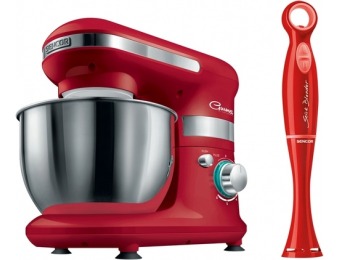 $60 off Sencor 6 Speed Stand Mixer And Hand Blender Bundle - Red