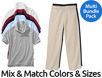 28% off George Boys' 7-Pc Polo Shirts & Pants Value Bundle