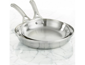 80% off Calphalon Contemporary Stainless Steel 8" & 10" Fry Pan Set