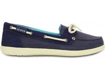 70% off Crocs Women's Walu Boat Shoes, Nautical Navy/stucco