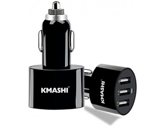 75% off KMASHI USB Car Charger with 3 Ports