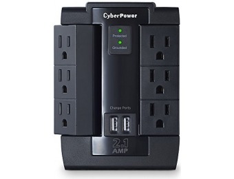 61% off CyberPower Surge Protector Swivel Outlet w/ 2 USB