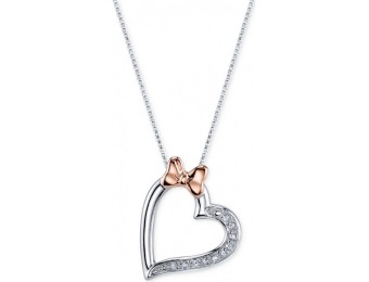 85% off Disney Minnie Mouse Bow and Heart Diamond Pendant