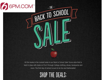 Up to 82% off Back to School Items, Shoes, Clothing & More