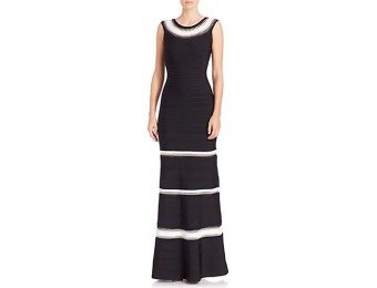 $1,912 off Herve Leger Braided-Inset Bandage Gown
