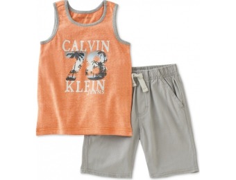82% off Calvin Klein Little Boys' Tank Top & Shorts Set