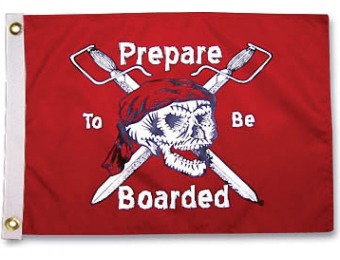 75% off Taylor Made Prepare To Be Boarded Pirate Flag, 24" x 36"