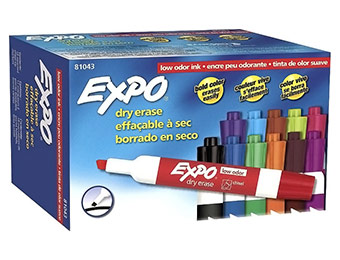 32% off 12 Expo Low Odor Chisel Tip Dry Erase Markers (colors)