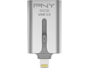 50% off PNY Duo-Link 64GB USB 3.0 Apple Lightning Flash Drive
