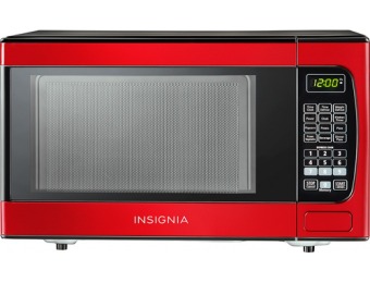 $20 off Insignia 0.9 Cu. Ft. Compact Microwave - Red