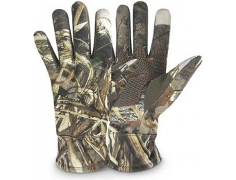 73% off Soft Shell Camo Gloves, Touchscreen, 2 Pairs