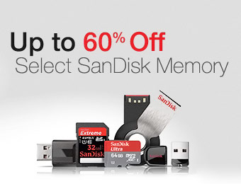 Up to 60% off SanDisk Memory (Flash Drives and Memory Cards)