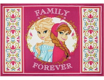 80% off Disney Frozen Elsa and Anna Heart Panel Rug - 31 1/2" x 44"