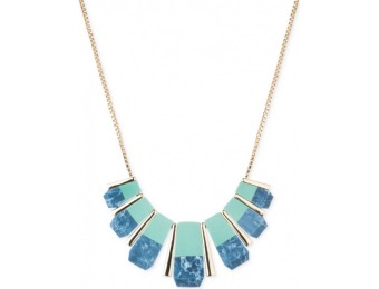 90% off Anne Klein Gold-Tone Blue Stone Long Length Necklace