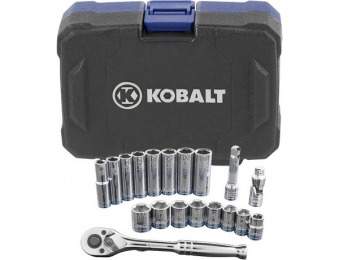 65% off Kobalt 19-Piece Metric Mechanic's Tool Set with Case