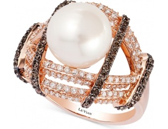 75% off Le Vian Chocolatier Fresh Water Pearl and Diamond Ring