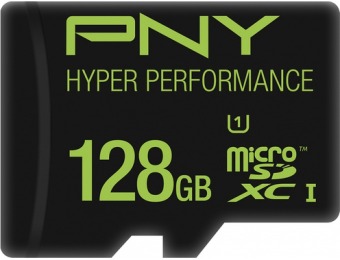 50% off PNY 128GB microSDHC Class 10 UHS-I/U1 Memory Card