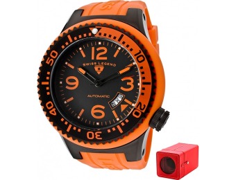 70% off Swiss Legend Neptune Automatic Orange Watch