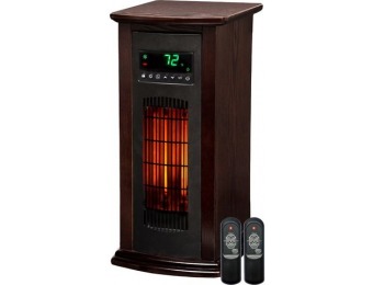 67% off LifeSmart Infrared Tower Heater w/ Wooden Cabinet