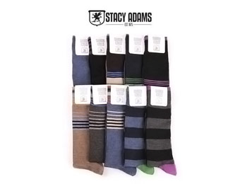 78% off 10 Pack Stacy Adams Multi Stripe Dress Socks w/code: DRESSY