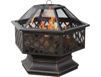 77% off UniFlame 6-Sided Oil Rubbed Bronze Outdoor Firebowl