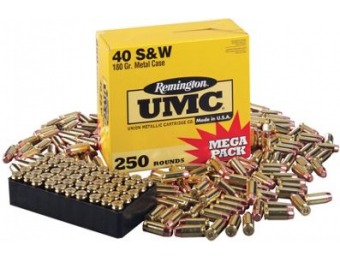 15% off Remington UMC S&W .40 Handgun Ammo Mega Pack