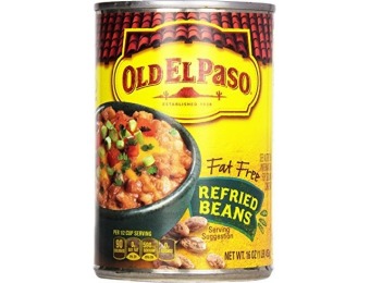 89% off Old El Paso Refried Beans, Fat Free, 16 oz (12 Pack)
