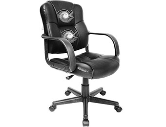 Sale: Relaxzen 2-Motor Mid-Back Leather Office Massage Chair