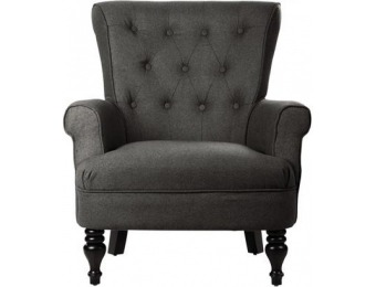 75% off Morgan Tufted Armchair - 37"Hx34"W, Charcoal Gray