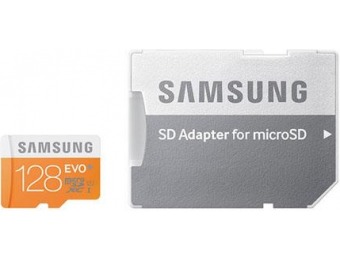 57% off Samsung microSDXC 128GB EVO Memory Card with Adapter