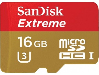 73% off SanDisk 16GB Extreme microSDHC Class 10 Memory Card