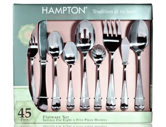 $55 off Hampton Forge Lexington Mirror 45-Piece Flatware Set