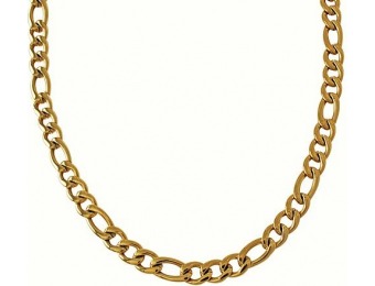 92% off Gold Over Stainless Steel Figaro Chain
