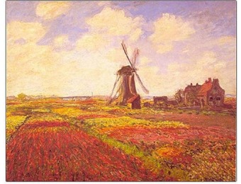 80% off Trademark Fine Art Claude Monet 'Tulips in a Field' Canvas Art