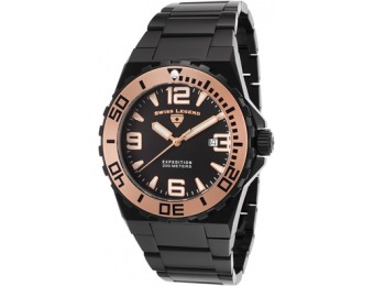 90% off Swiss Legend Expedition Black Ion Plated SS Watch