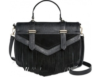 65% off DV Women's Faux Leather Genuine Suede Fringe Handbag