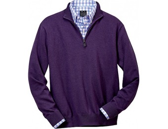 73% off Signature Pima Cotton Half-Zip Men's Sweater
